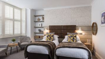 Luxury Twin Room, 2 Twin Beds | Egyptian cotton sheets, premium bedding, iron/ironing board, free WiFi