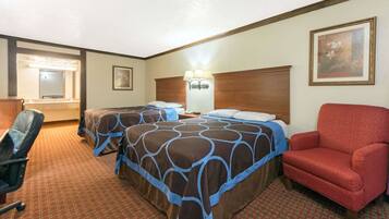 Schreibtisch, laptopgeeigneter Arbeitsplatz, kostenloses WLAN