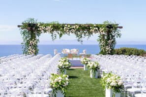 Outdoor wedding area