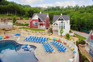 Indoor pool, outdoor pool, open 11:00 AM to 10:00 PM, pool umbrellas