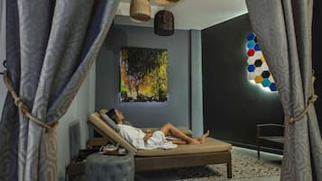 Salas de tratamientos para parejas, sauna, baño turco