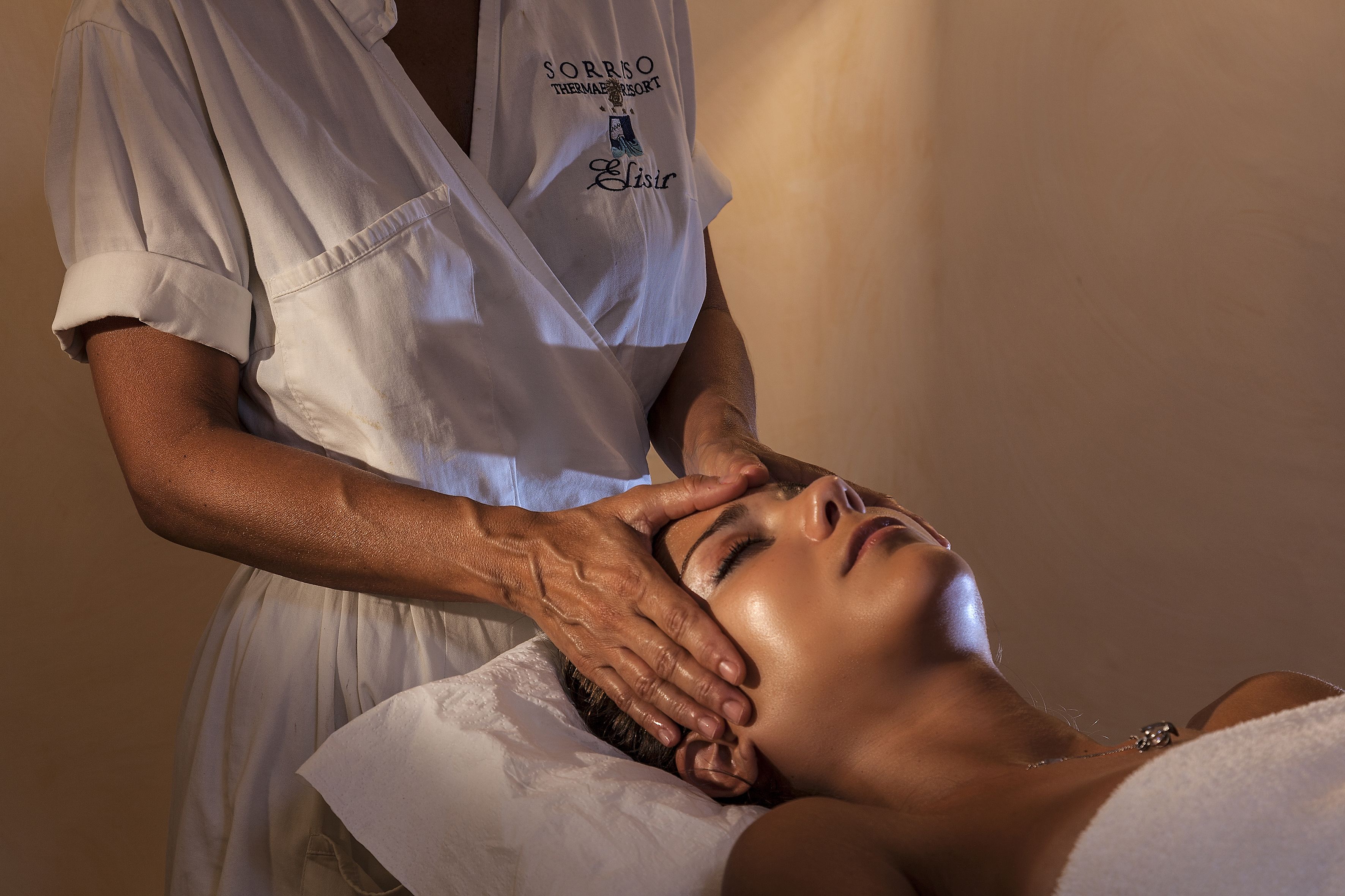 A person receiving a massage.