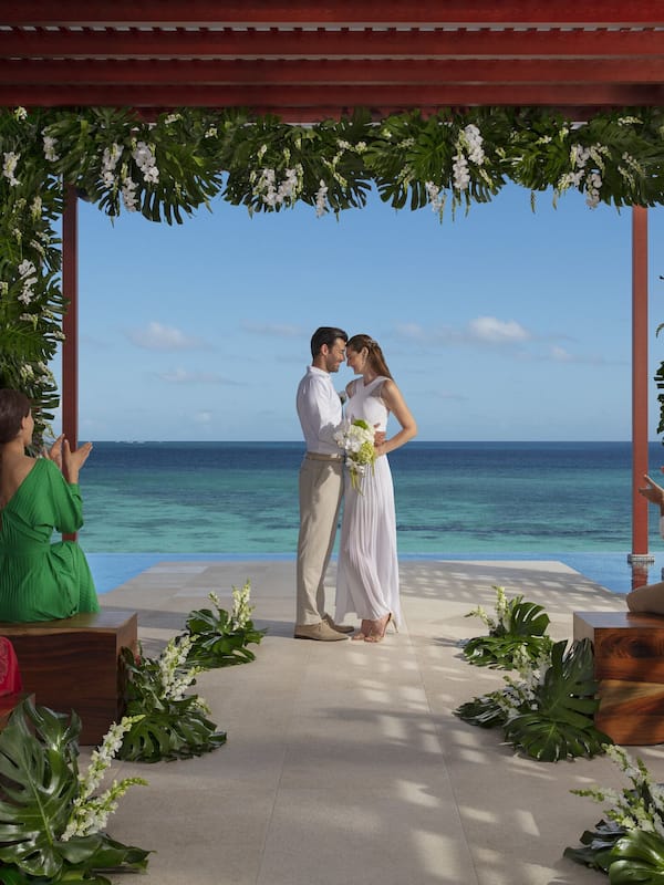 Outdoor wedding area