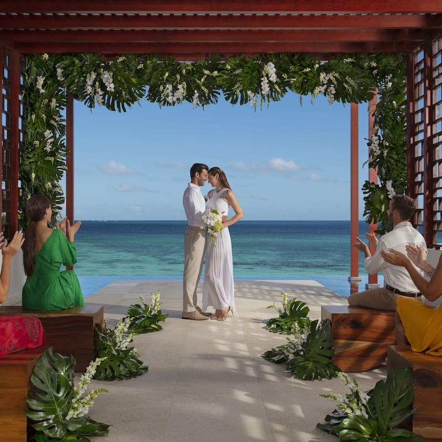 Outdoor wedding area