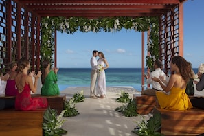 Outdoor wedding area