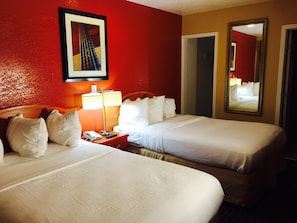 Double Room, 2 Double Beds, Non Smoking | Premium bedding, desk, cribs/infant beds, free WiFi