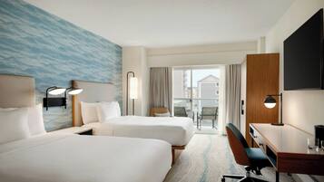 In-room safe, desk, laptop workspace, blackout curtains