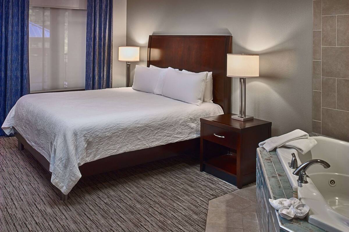 Desk, blackout drapes, iron/ironing board, free WiFi