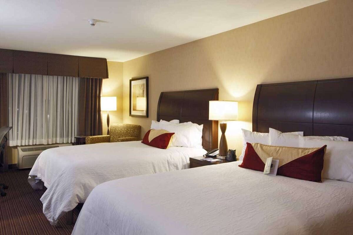 hypo-allergenic bedding, down duvets, desk, laptop workspace