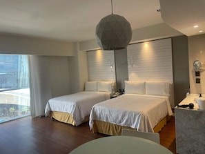 Suite, 2 Double Beds, Non Smoking | 1 bedroom, in-room safe, laptop workspace, blackout drapes