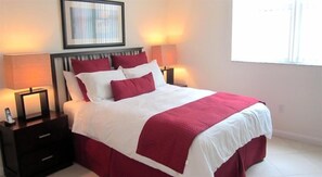 Hypo-allergenic bedding, individually furnished, desk, blackout curtains