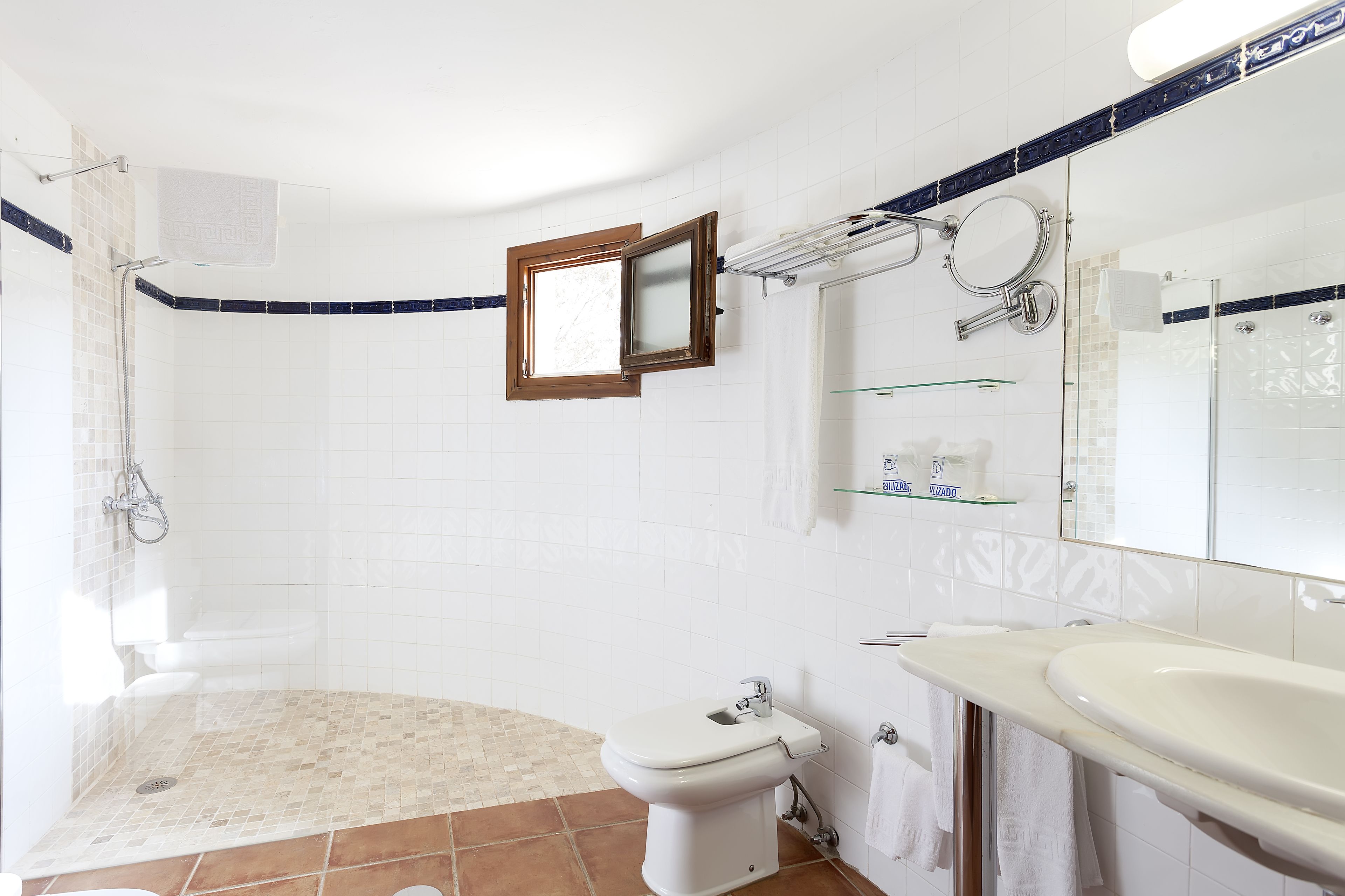 free toiletries, hair dryer, towels