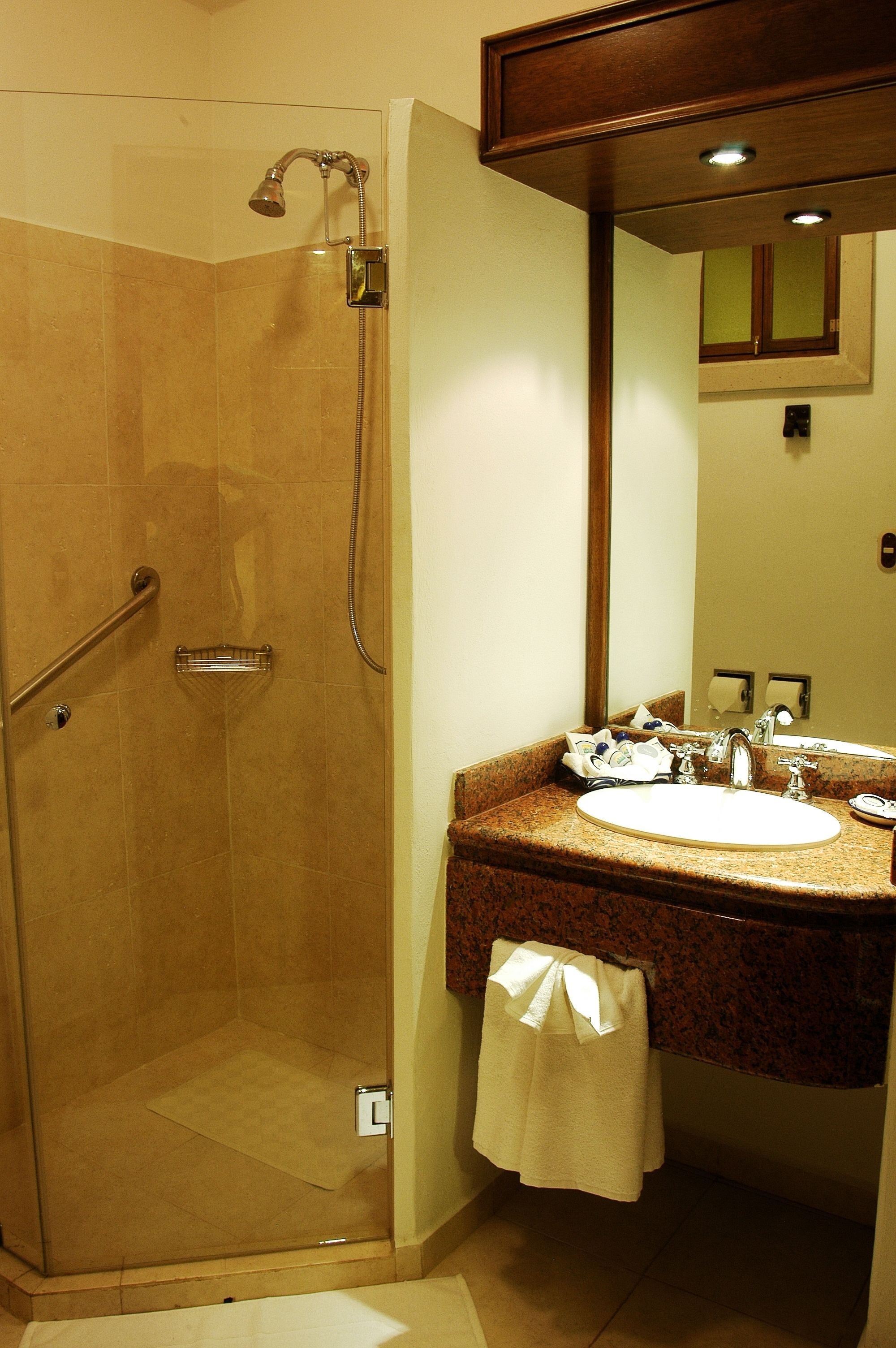 junior suite, 1 king bed | bathroom | shower, designer toiletries, hair dryer, towels