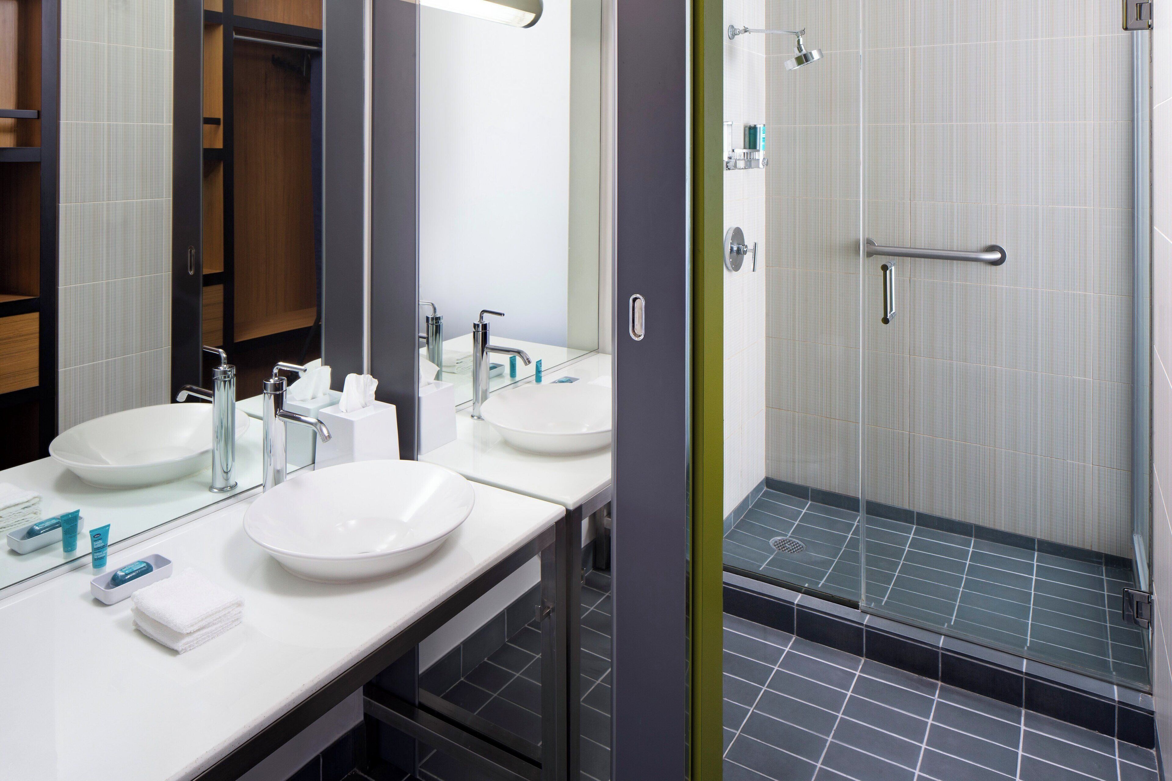 free toiletries, hair dryer, towels, soap