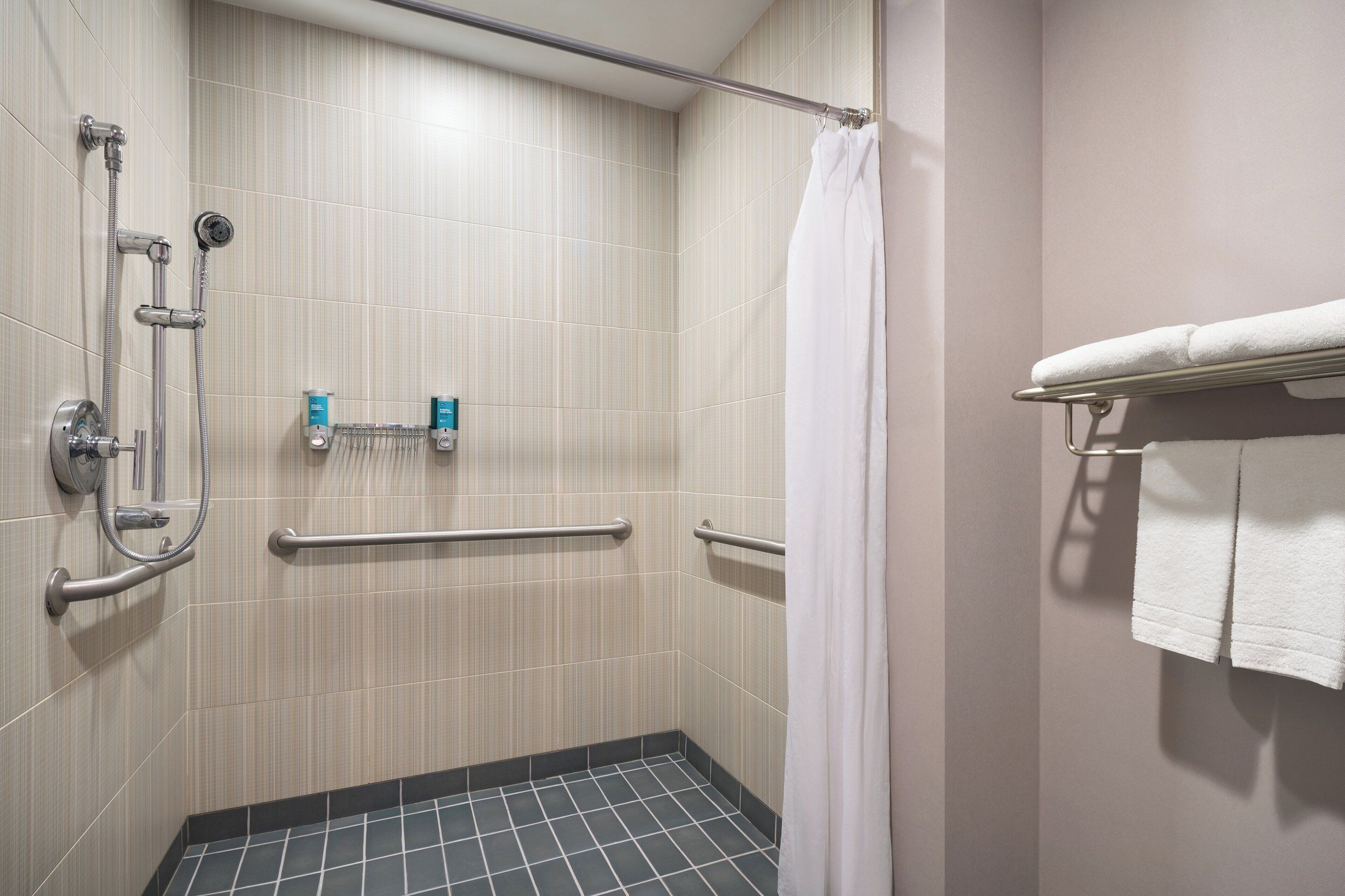 free toiletries, hair dryer, towels, soap