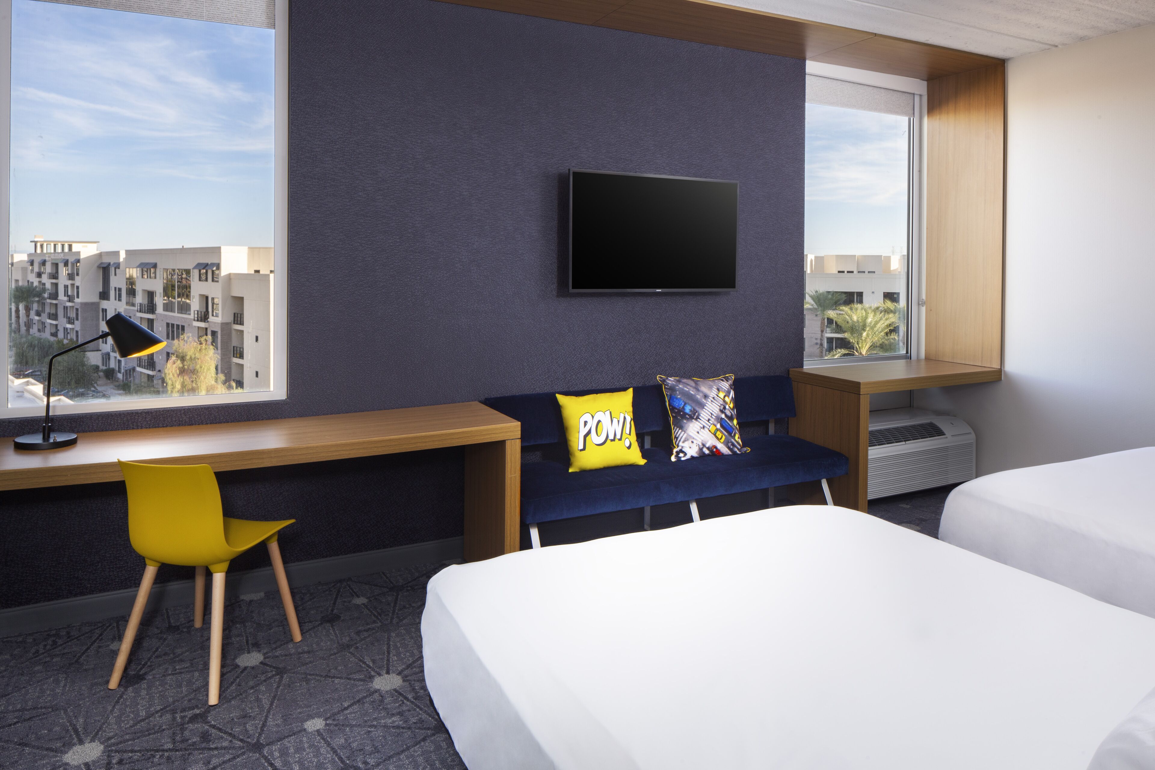 room, 2 queen beds | premium bedding, in-room safe, desk, blackout curtains