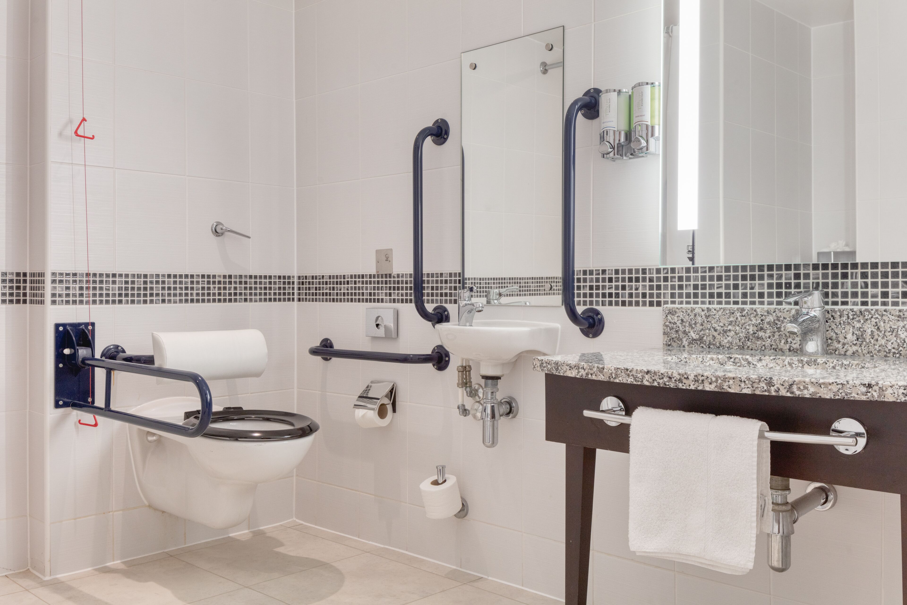 shower, eco-friendly toiletries, hair dryer, bathrobes