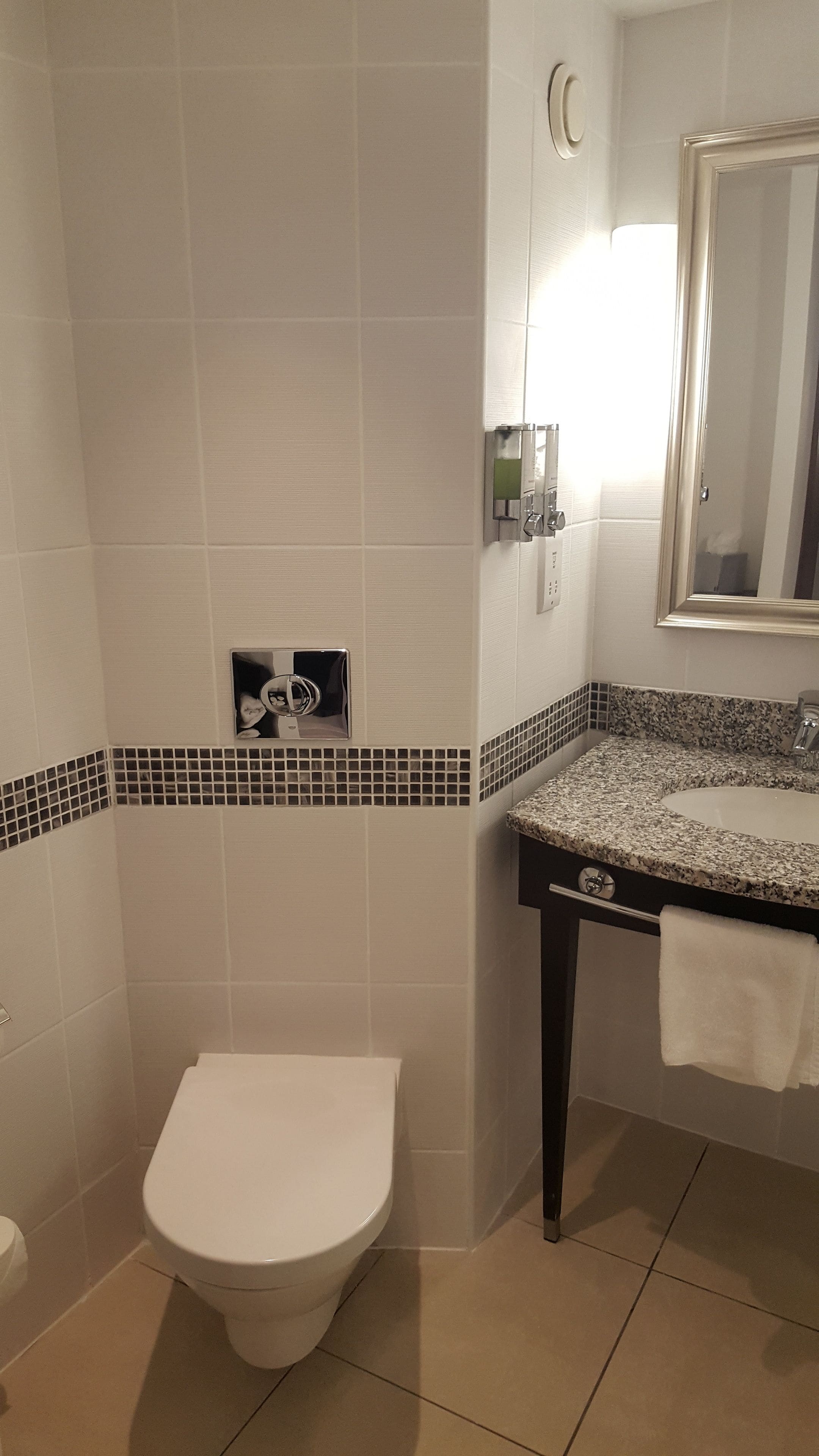 shower, eco-friendly toiletries, hair dryer, bathrobes