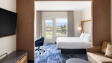 Room, 1 King Bed with Sofa bed, Mountain View | Hypo-allergenic bedding, pillowtop beds, in-room safe, desk