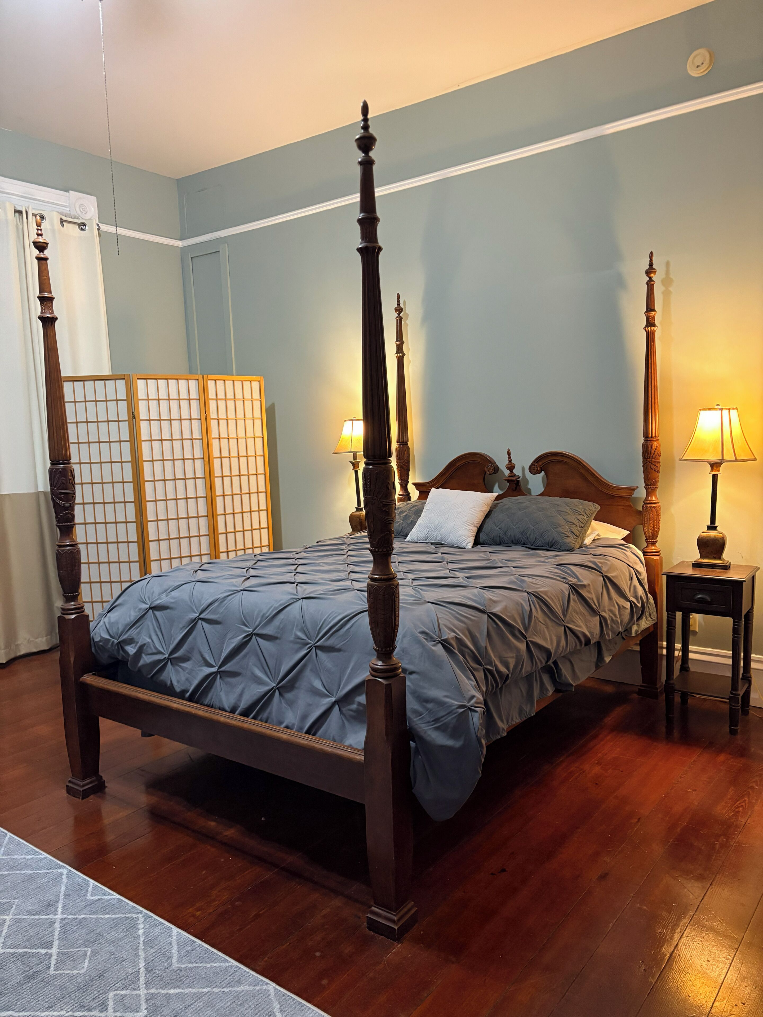 Down duvets, iron/ironing board, WiFi, bed sheets