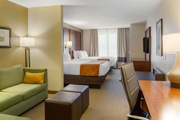 Desk, blackout drapes, iron/ironing board, free WiFi