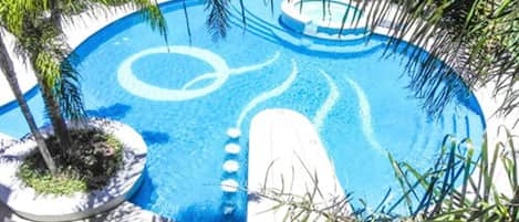 Indoor pool, outdoor pool