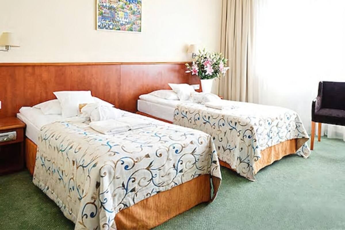 Double or Twin Room | Peti besi dalam bilik, meja, seterika/papan seterika