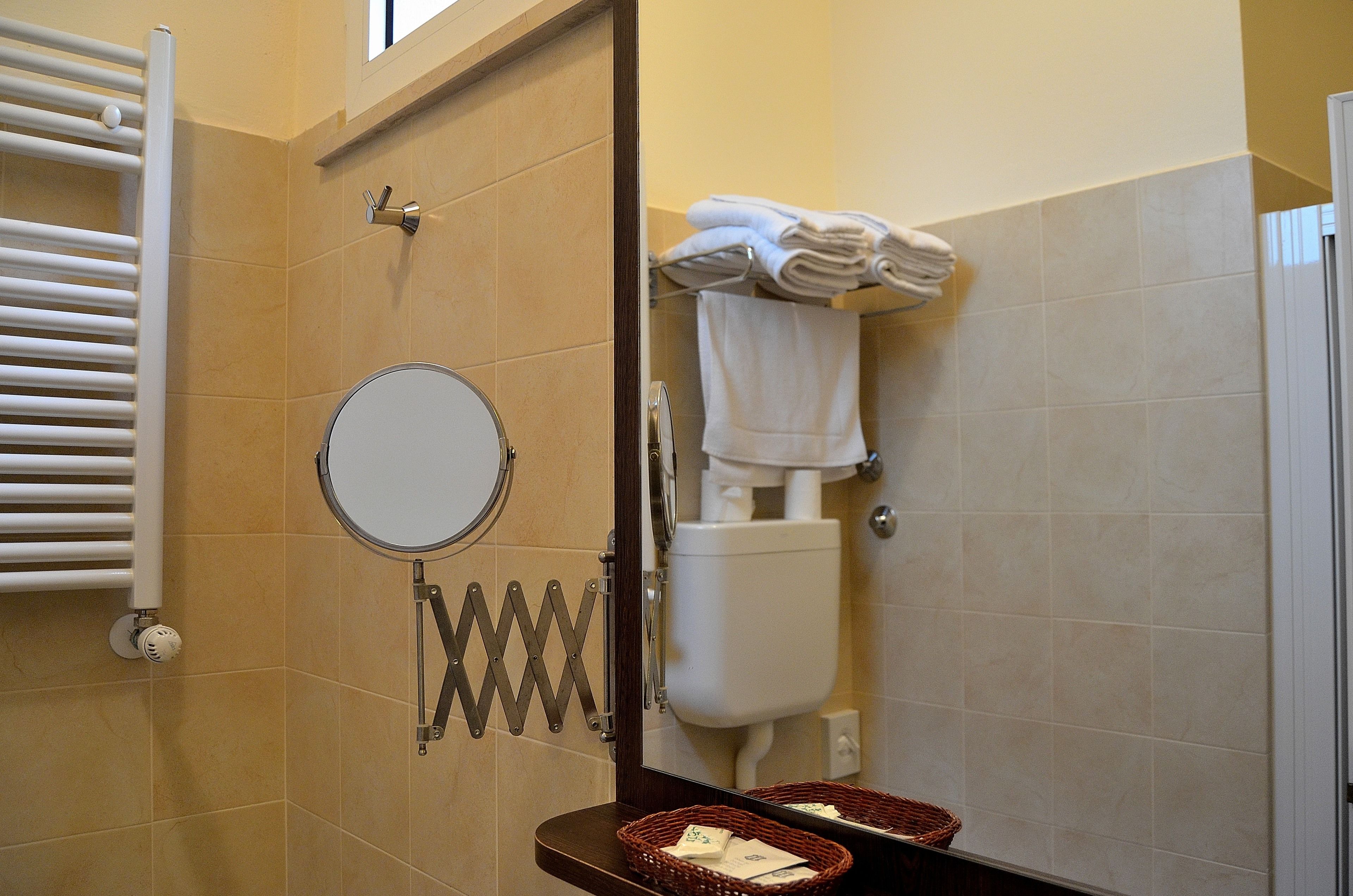 shower, free toiletries, hair dryer, bidet