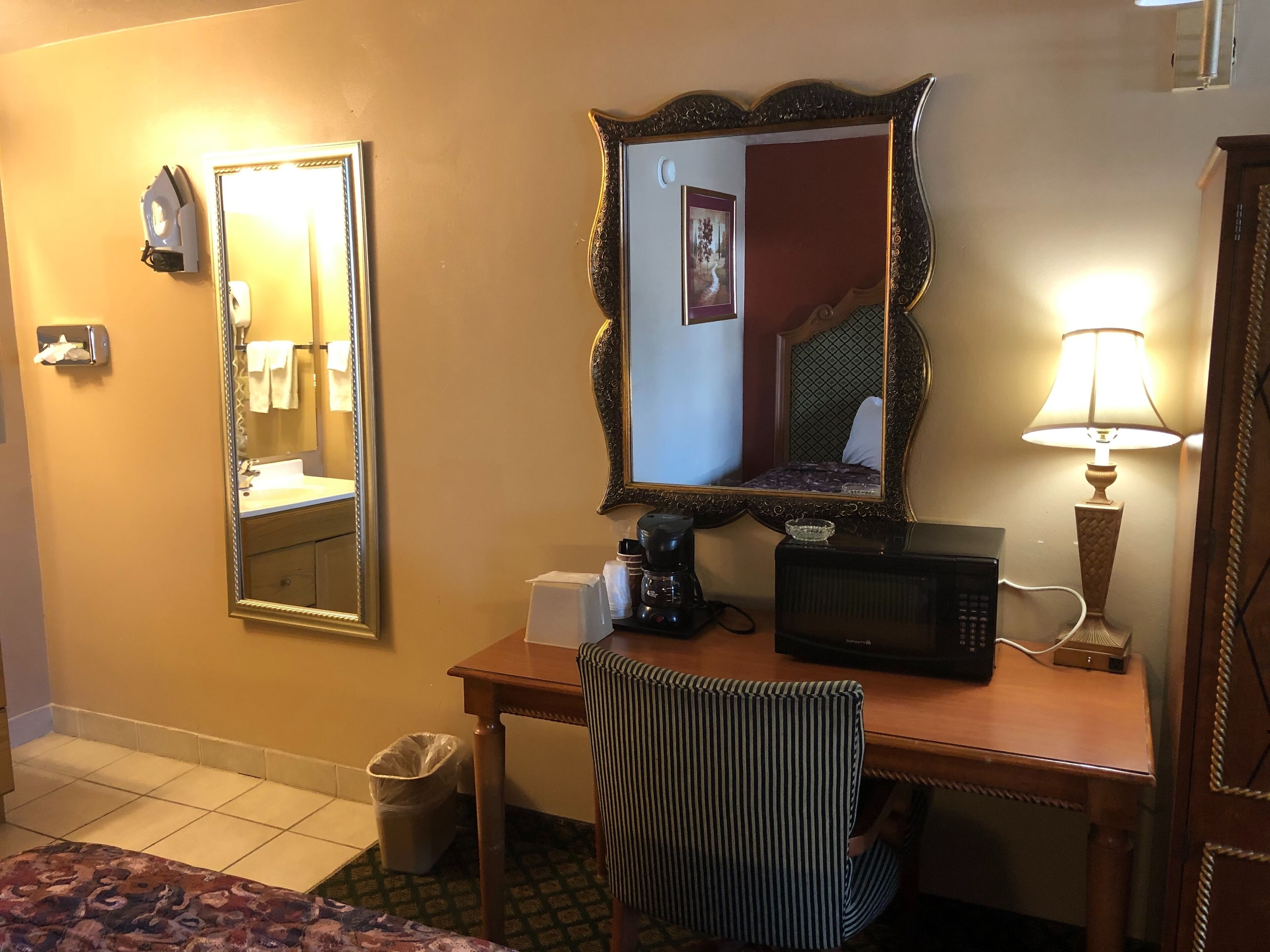 Flat-screen TV, DVD player