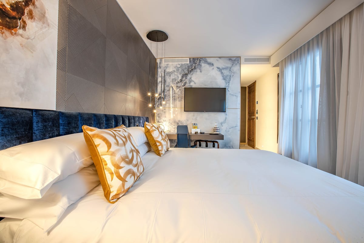 Superior-Doppelzimmer, 1 King-Bett, Nichtraucher | Bettwäsche aus ägyptischer Baumwolle, hochwertige Bettwaren