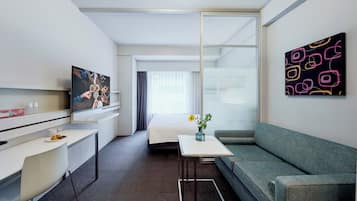 Studio (Double) | Down duvets, in-room safe, desk, blackout curtains