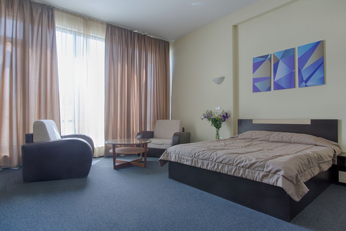 Business Double Room | Minibar, desk, laptop workspace, blackout drapes
