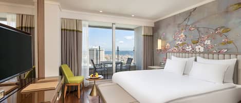 Executive Room, Sea View | 1 bedroom, in-room safe, desk, laptop workspace