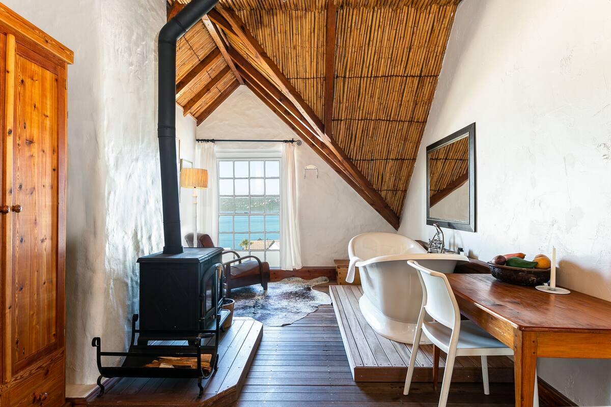 romantic room, 1 king bed | bathroom | free toiletries, hair dryer, towels, soap