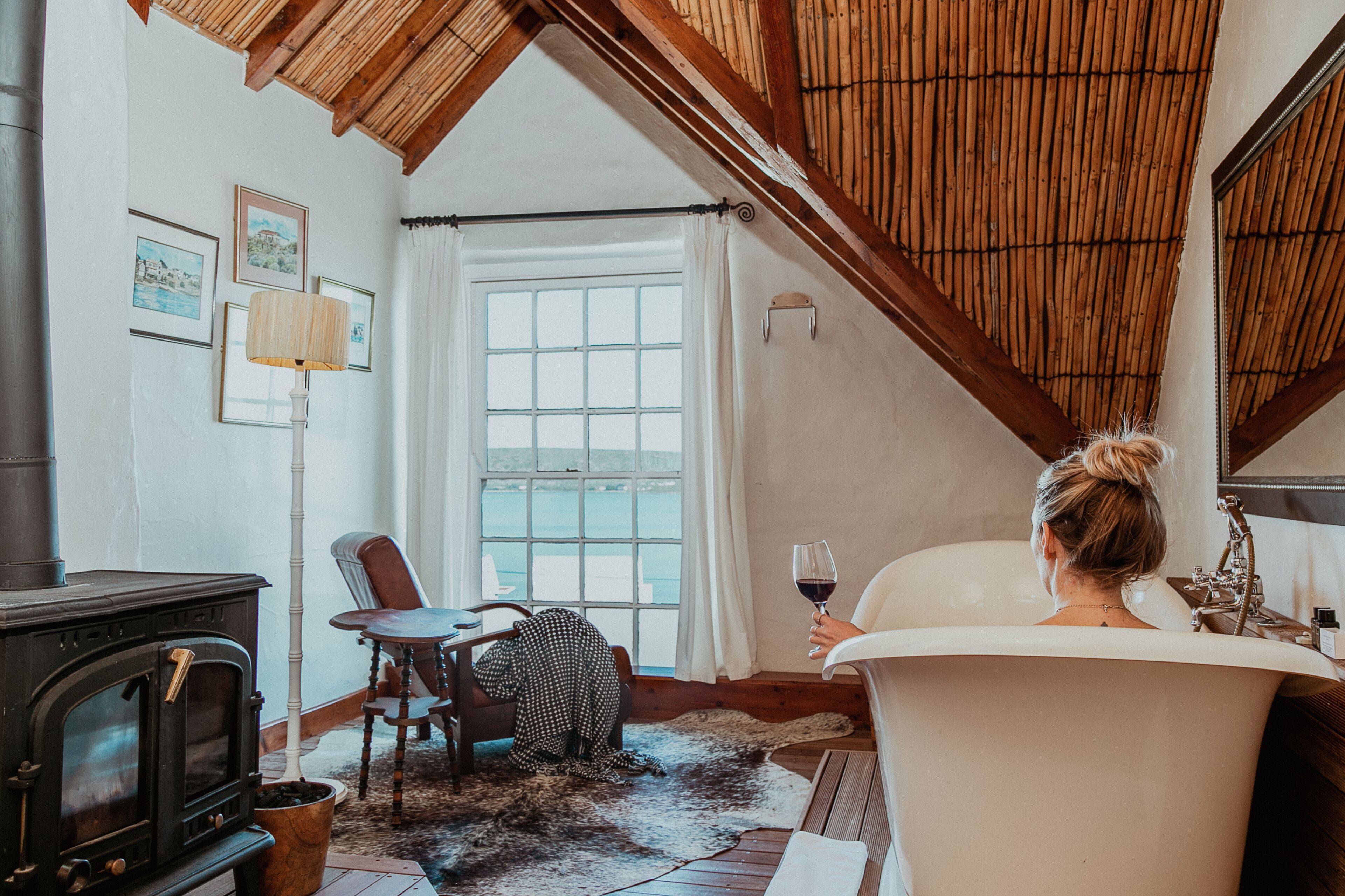 romantic room, 1 king bed | bathroom | free toiletries, hair dryer, towels, soap