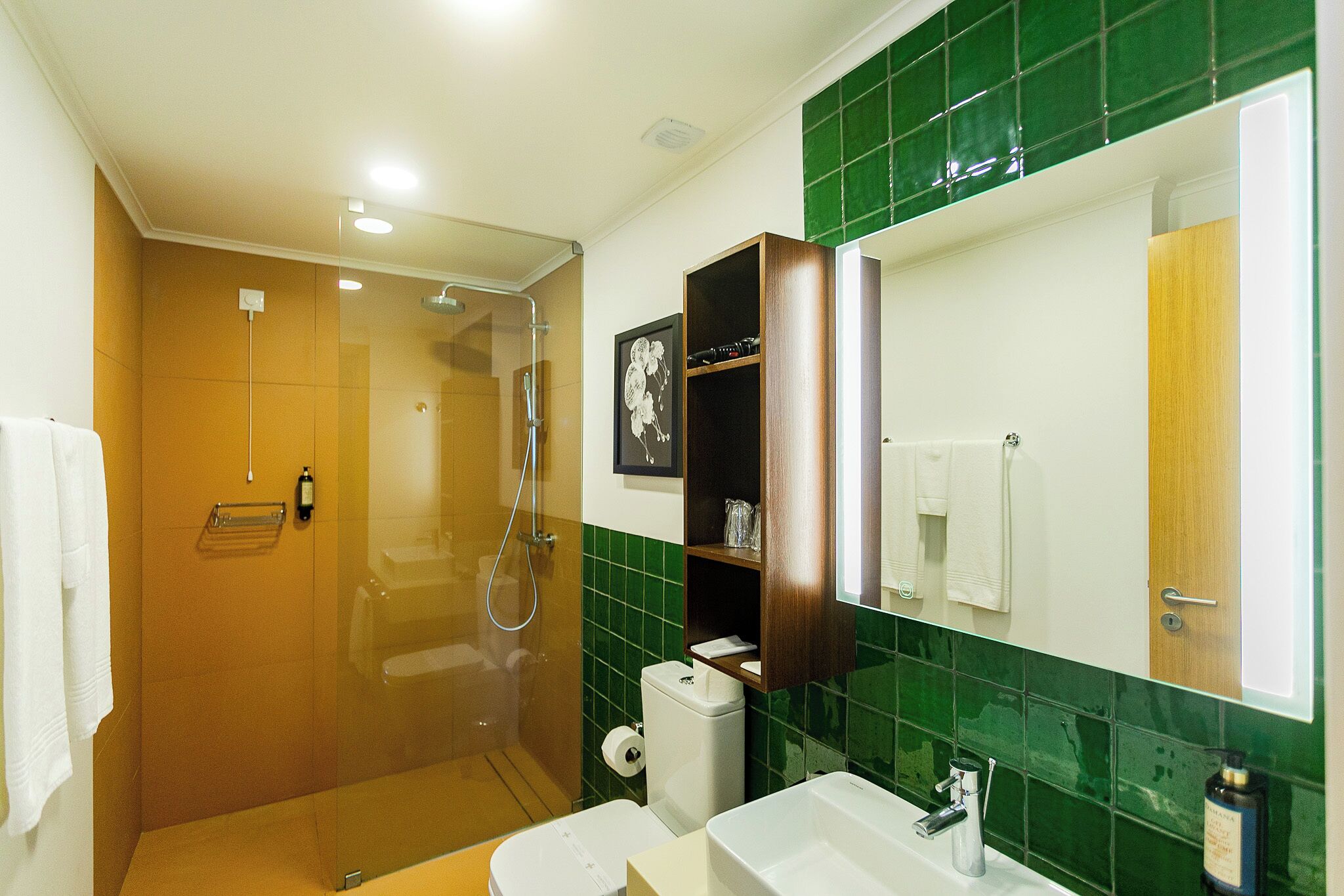 Habitación empresarial triple | Baño | Amenidades de baño gratuitas, secadora de cabello, toallas 