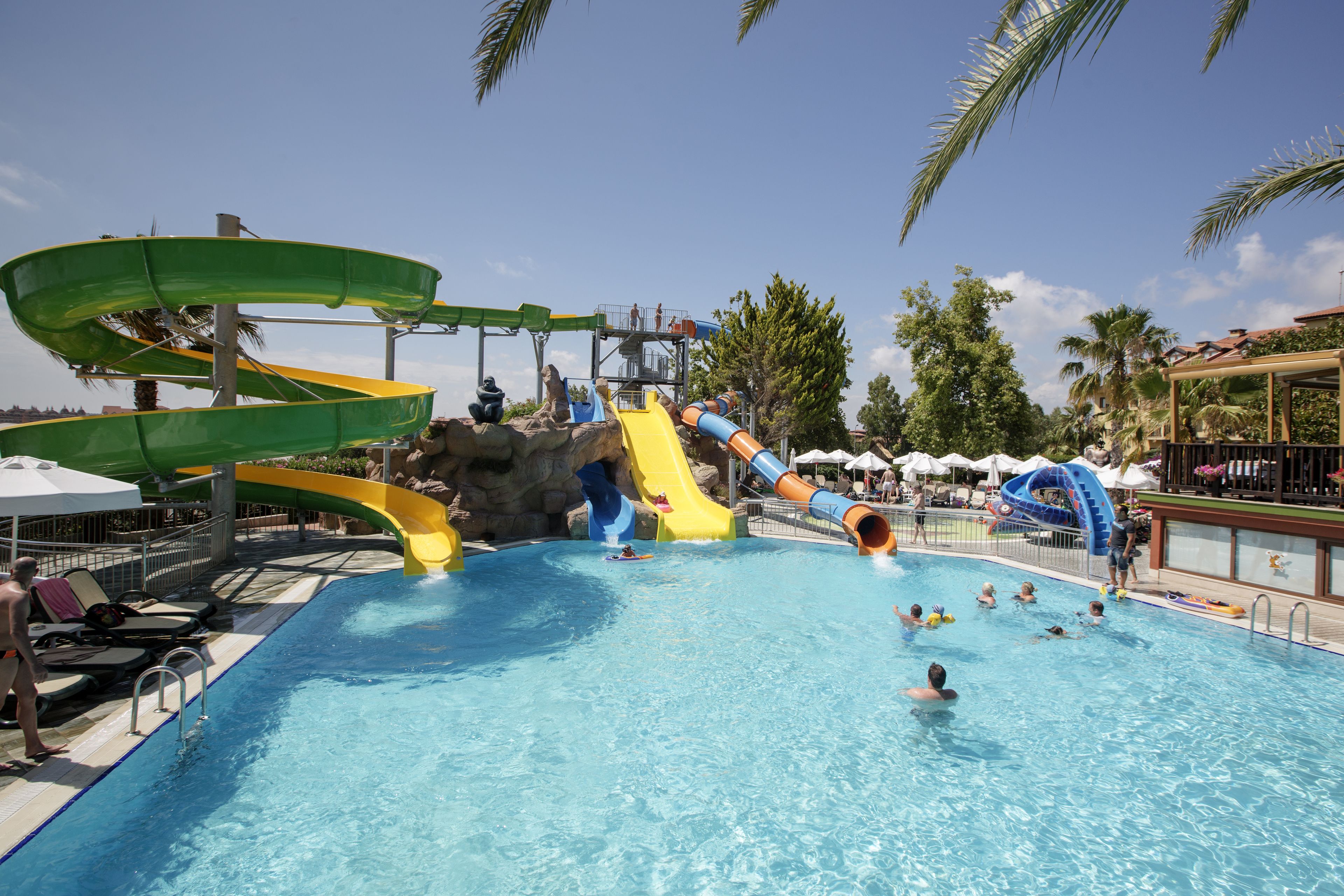 Indoor pool, 2 outdoor pools, pool umbrellas, sun loungers