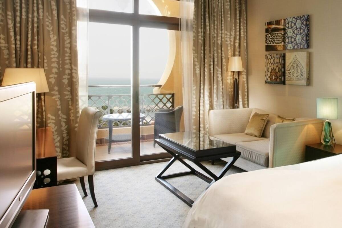 family room, 2 queen beds, sea view | bathroom | separate bathtub and shower, designer toiletries, hair dryer, bathrobes