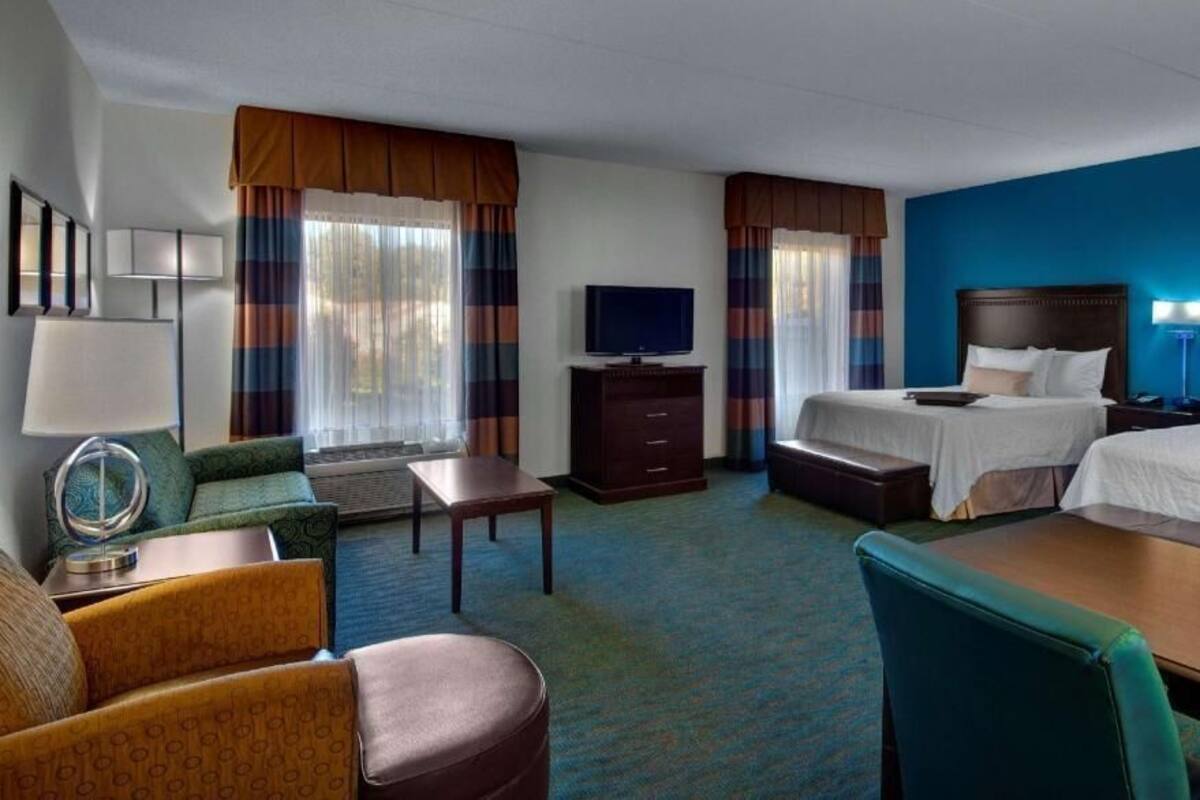 In-room safe, desk, iron/ironing board, free cribs/infant beds