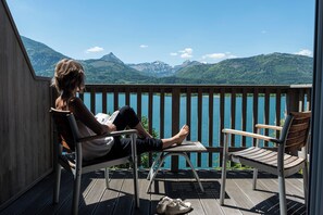 Deluxe Double Room, Lake View | Terrace/patio