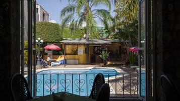 2 outdoor pools, pool umbrellas, pool loungers