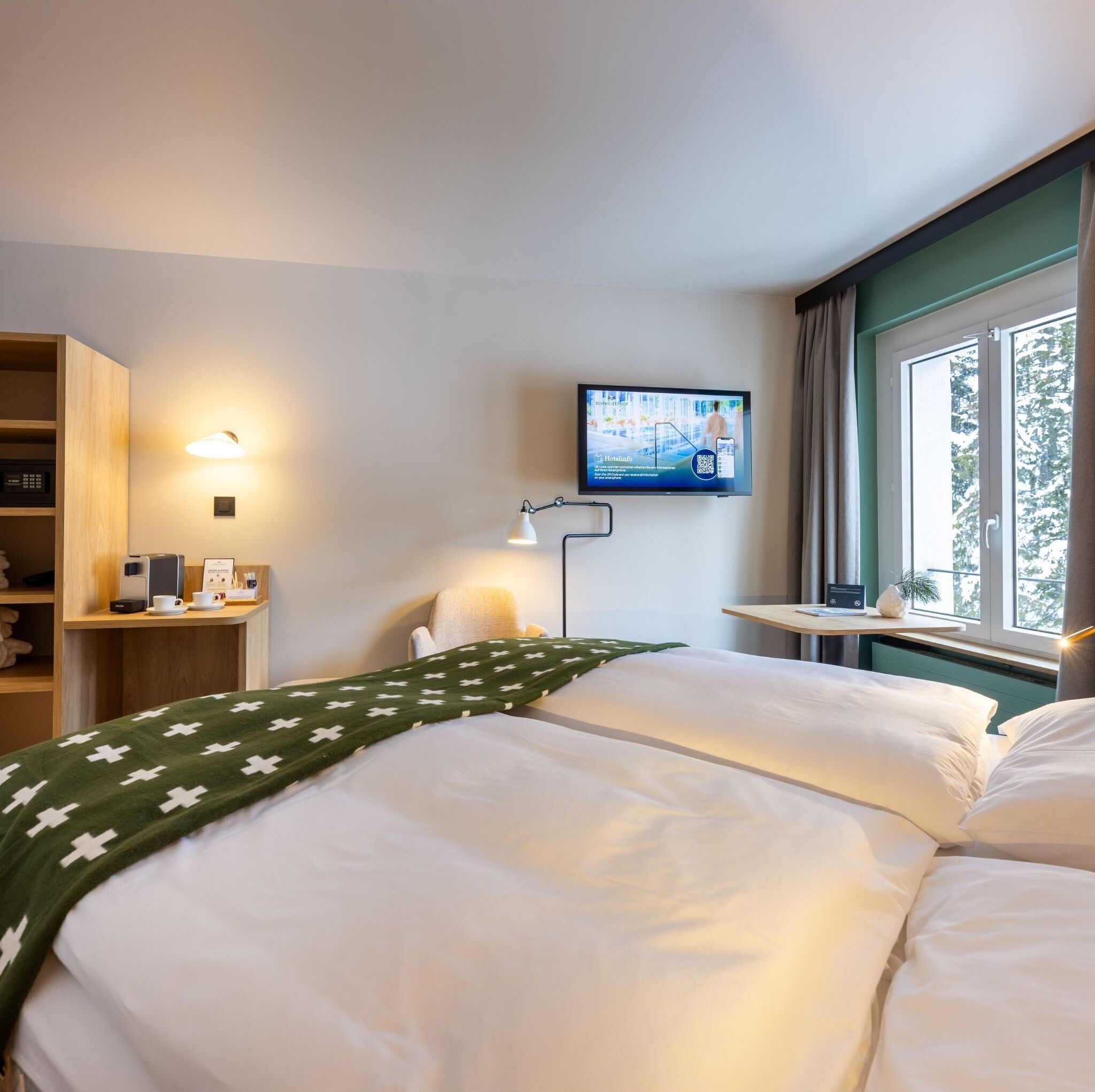 Una cassaforte in camera, tende oscuranti, Wi-Fi gratuito, lenzuola