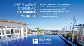 Outdoor pool, pool loungers - Continental Porto Alegre (Porto Alegre)