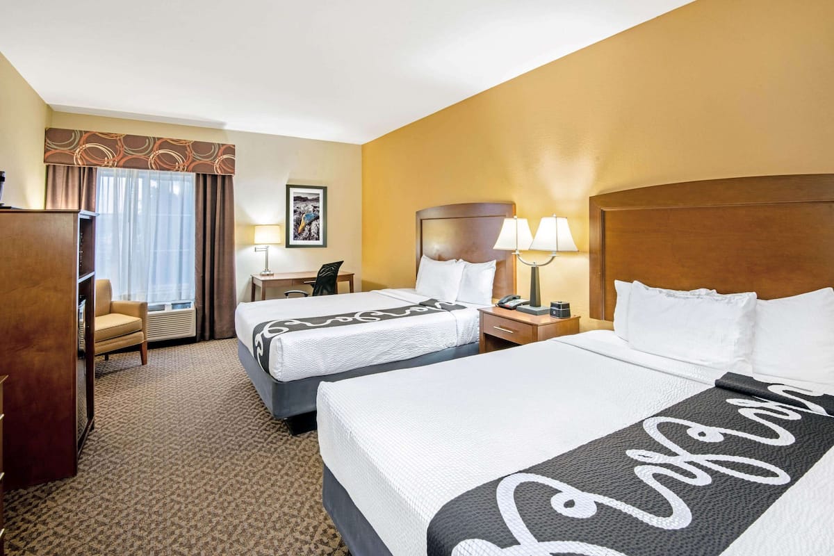 Room, 2 Queen Beds, Non Smoking | Premium bedding, desk, blackout drapes, iron/ironing board