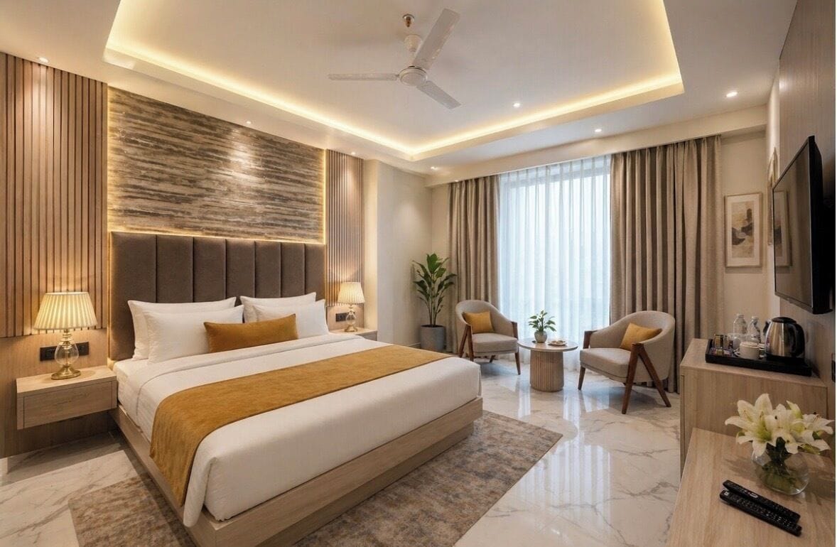 Deluxe Double or Twin Room | Desk, blackout drapes, free WiFi, bed sheets