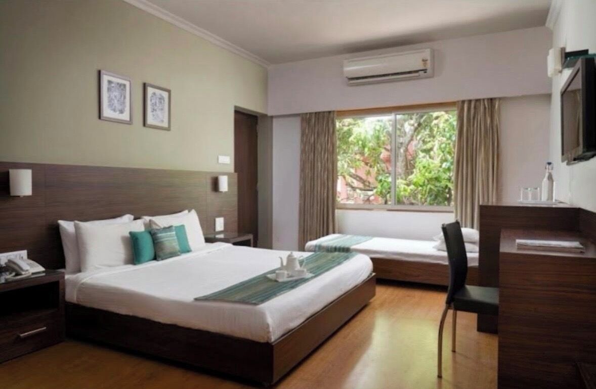 Desk, blackout curtains, free WiFi, bed sheets