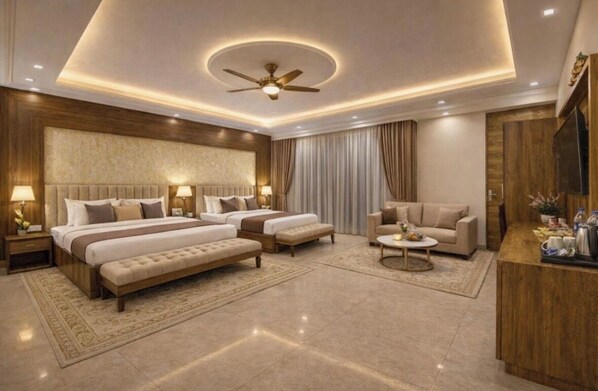 Chambre Double Familiale, 2 chambres | Bureau, rideaux occultants, lits pliants/supplémentaires, Wi-Fi gratuit