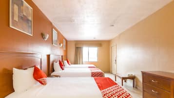 Desk, cribs (free), WiFi (free), bed sheets