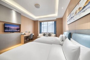 Minibar, mörkläggningsgardiner, barnsängar och gratis fast internet