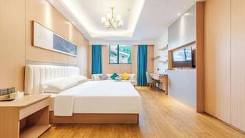 Minibar, blackout drapes, cribs/infant beds, free wired internet